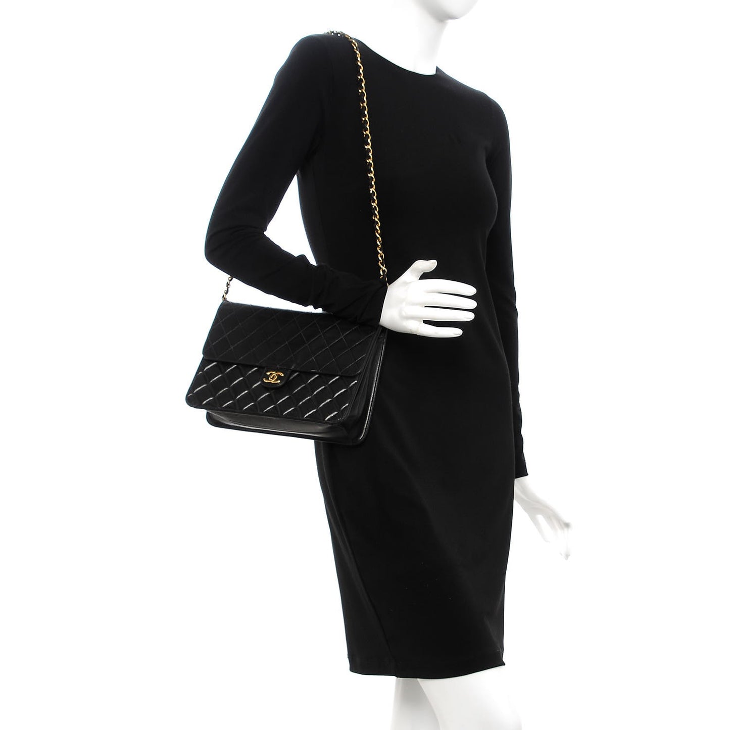 Lambskin Quilted Medium Single Flap Black