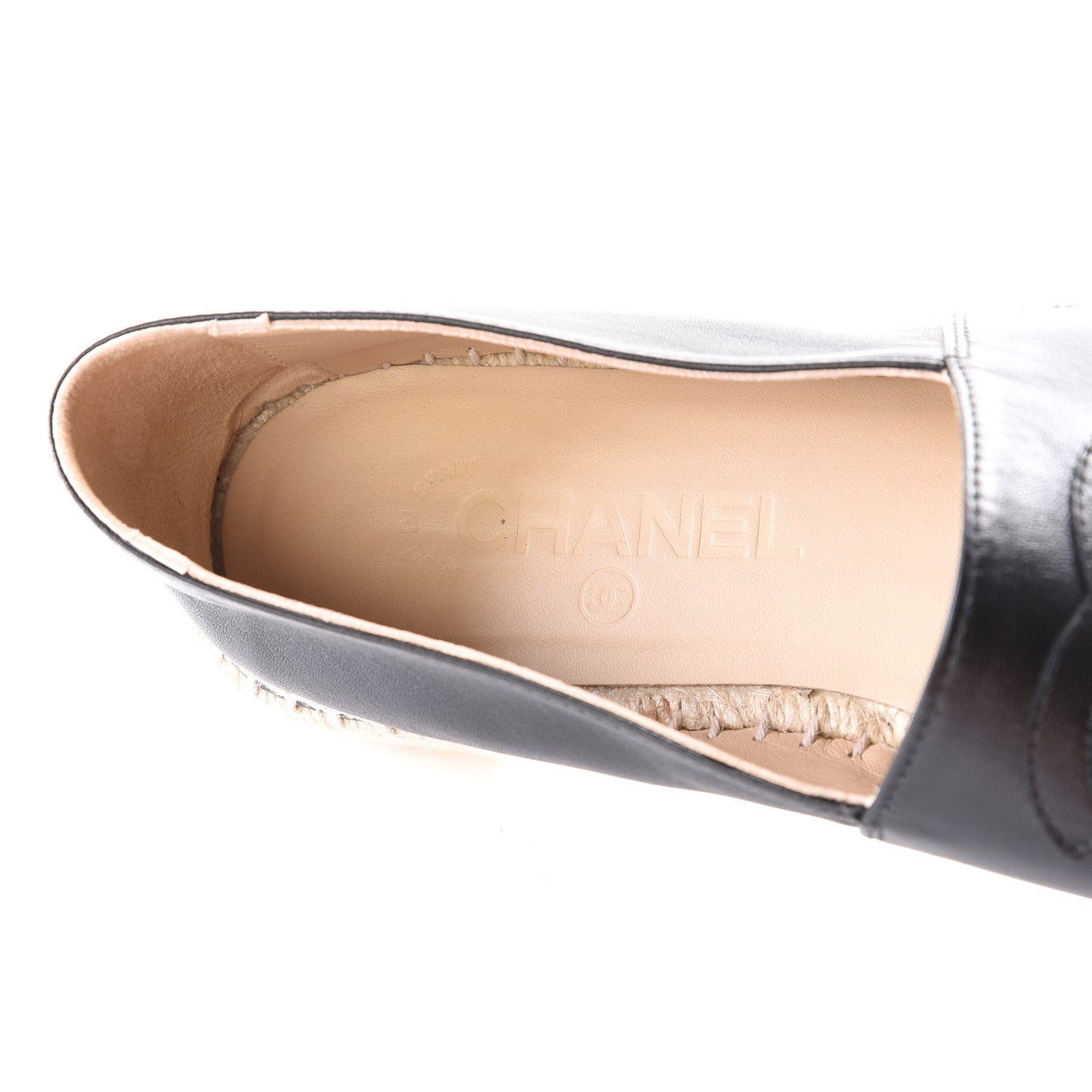 Lambskin CC Espadrilles 40 Black