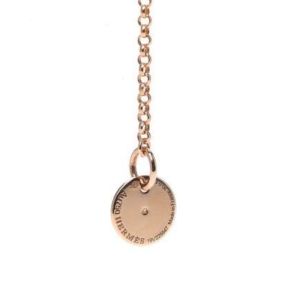 Hermes 18K Rose Gold Diamond Gambade Necklace 4 of 5