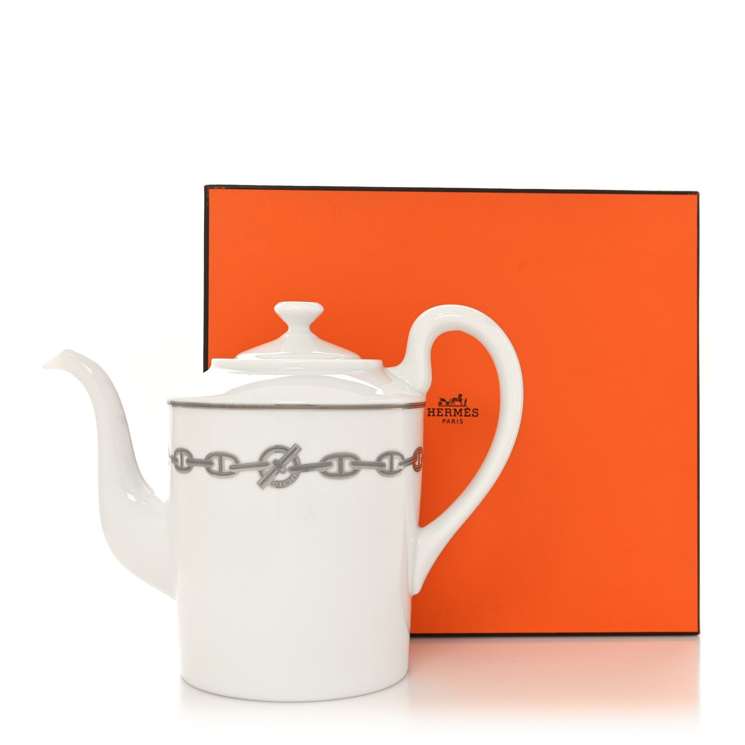 Hermes Porcelain Chaine d' Ancre Platine Coffee/Tea Pot 7 of 7