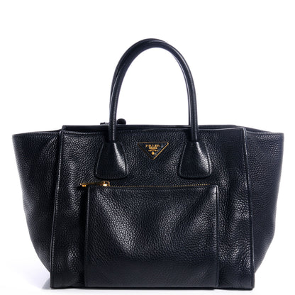 Prada Vitello Daino Shopping Tote Nero Black 1 of 11