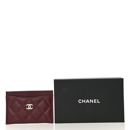 Chanel Caviar Quilted Card Holder Burgundy 12 of 12