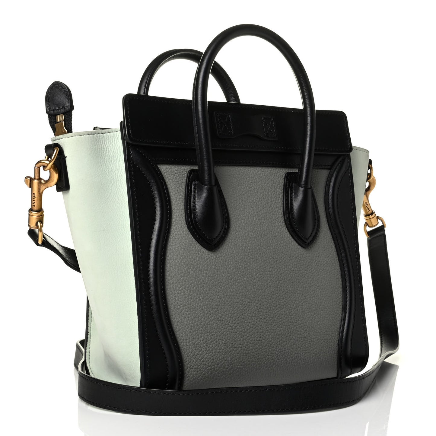 Drummed Calfskin Nano Tri-Color Luggage