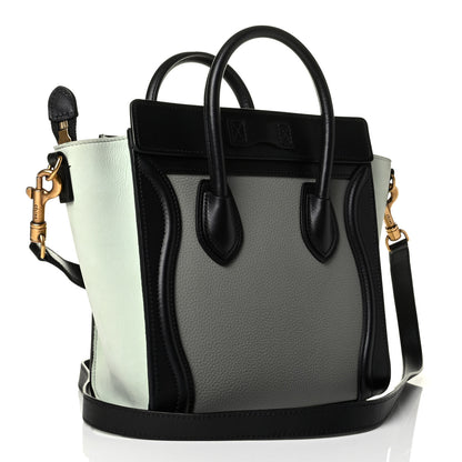 Celine Drummed Calfskin Nano Tri-Color Luggage 2 of 9