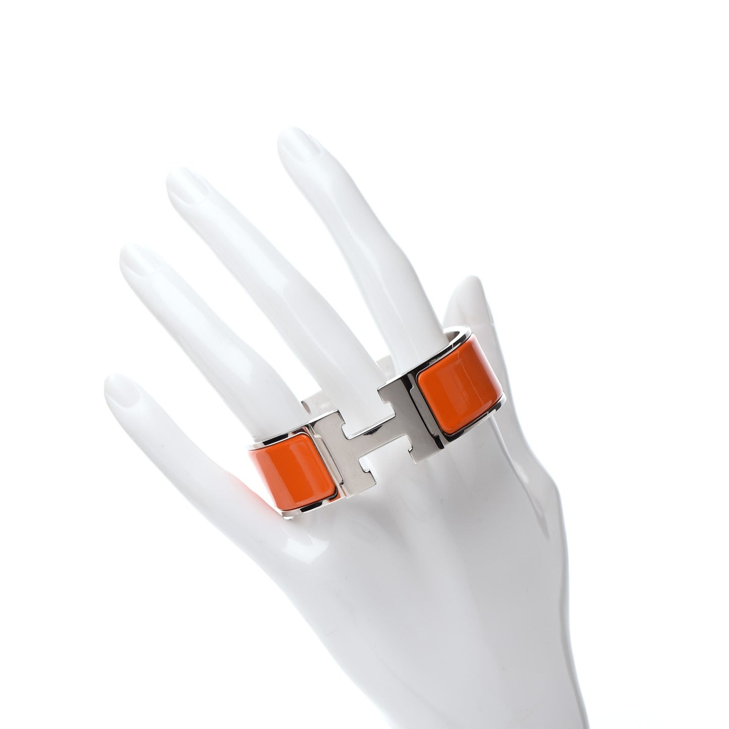 Enamel Wide Clic Clac H Bracelet PM Orange