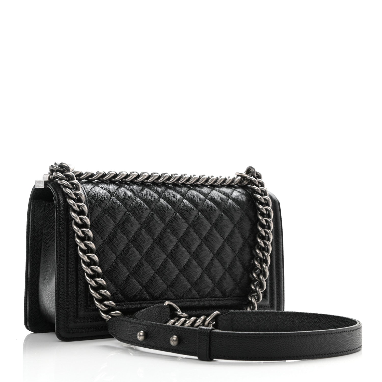 Chanel Caviar Quilted Medium Boy Flap Black 3 of 9