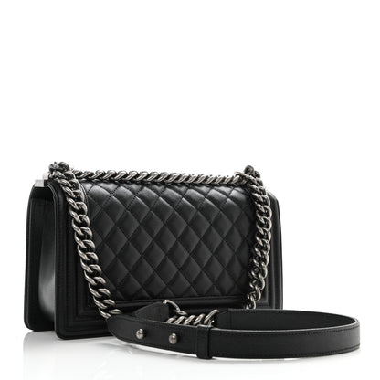 Chanel Caviar Quilted Medium Boy Flap Black 3 of 9