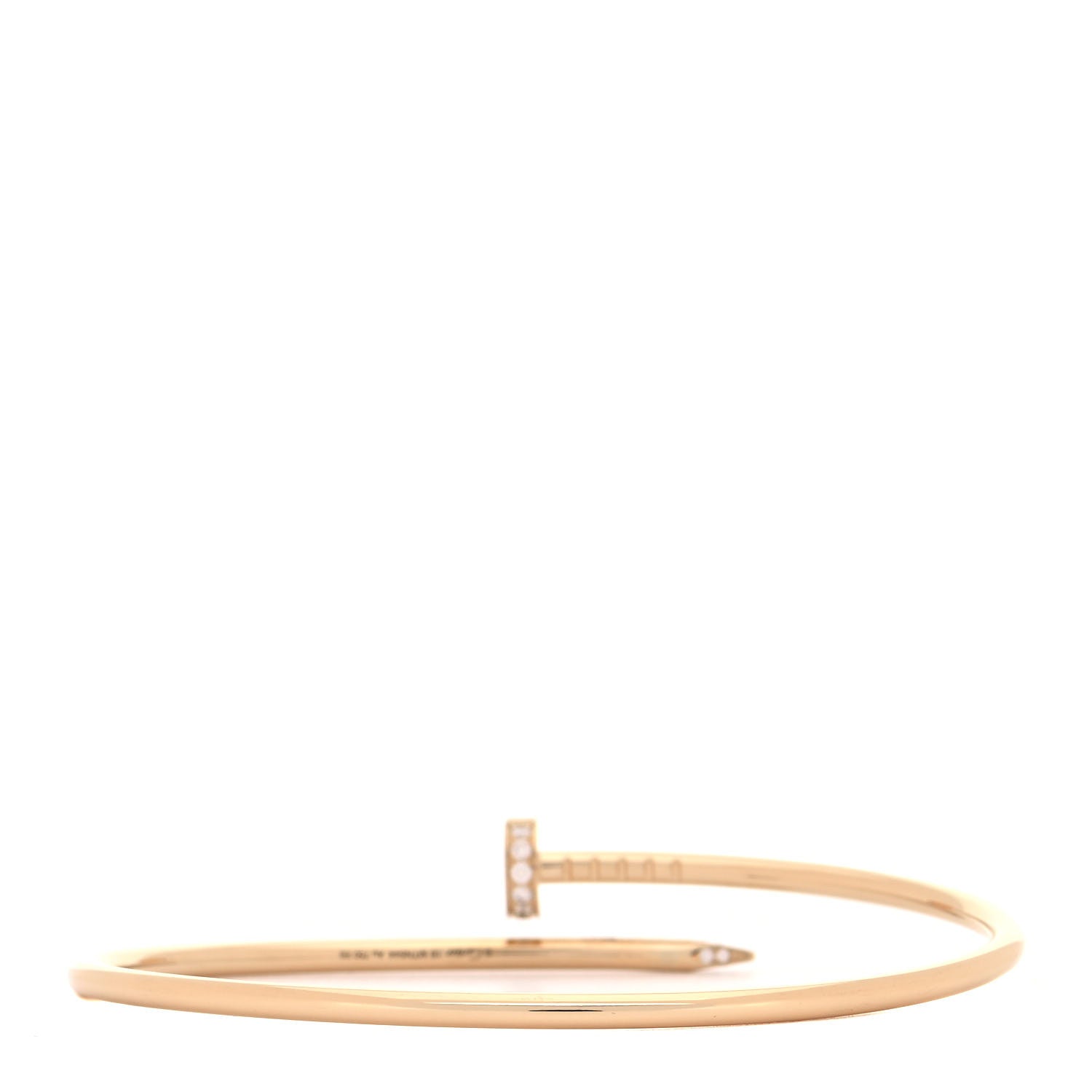 Cartier 18K Yellow Gold Diamond Small Juste Un Clou Bracelet 18 3 of 5