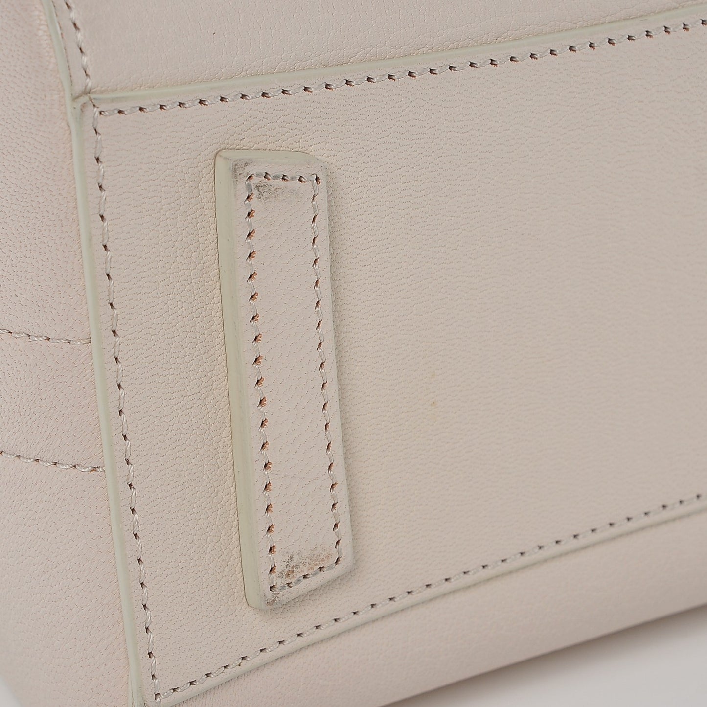 Sugar Goatskin Mini Antigona Beige Buff
