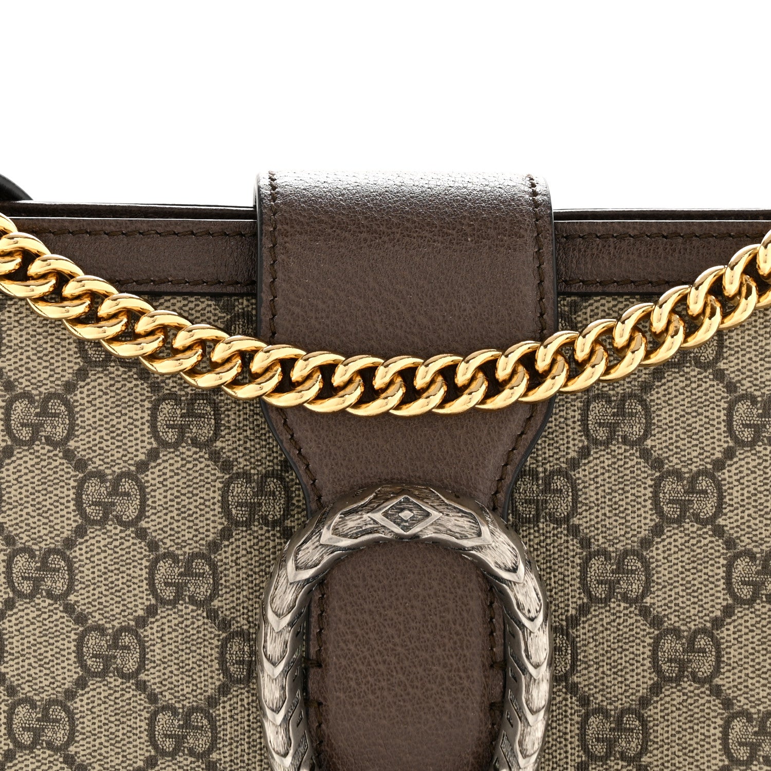 Gucci GG Supreme Monogram Medium Dionysus Bucket Bag Beige New Acero 8 of 14