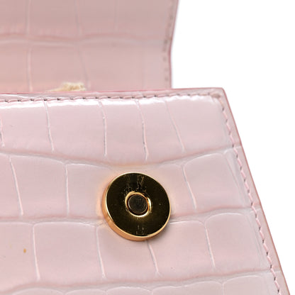 Jacquemus Calfskin Crocodile Embossed Le Chiquito Long Pale Pink 10 of 11