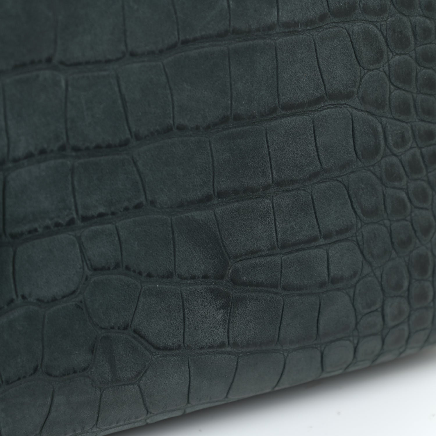 Saint Laurent Crocodile Embossed Nubuck Baby Sac De Jour Dark Anthracite 9 of 9