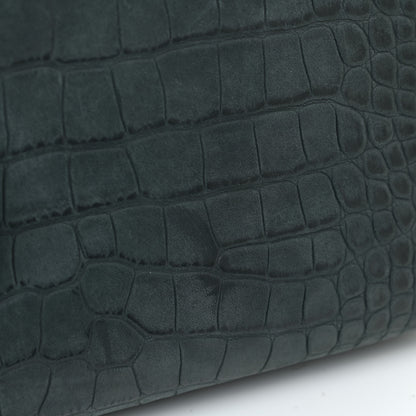 Saint Laurent Crocodile Embossed Nubuck Baby Sac De Jour Dark Anthracite 9 of 9