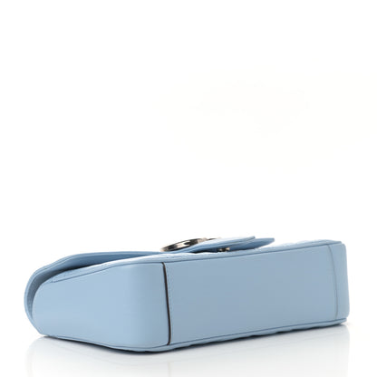 Gucci Calfskin Matelasse Small GG Marmont Shoulder Bag Porcelain Light Blue 4 of 13