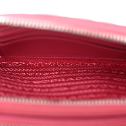 Prada Nappa Impunture Diagramme Mini Double Zip Chain Crossbody Bag Peonia 5 of 15
