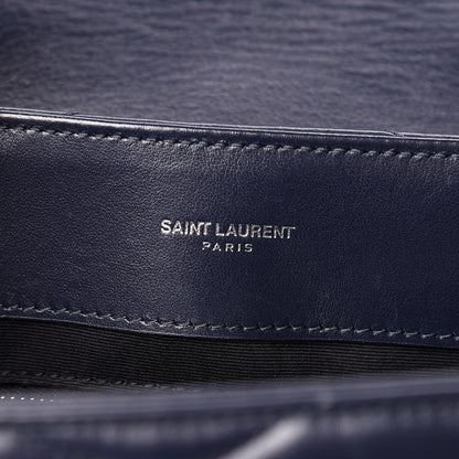 Saint Laurent Calfskin Y Quilted Monogram Medium Loulou Chain Satchel Medium Blue 8 of 13