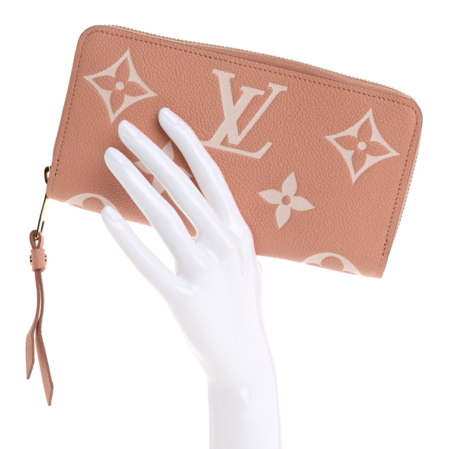 Louis Vuitton Empreinte Monogram Giant Zippy Wallet Rose Trianon Creme 2 of 8
