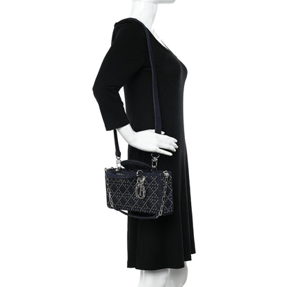 Christian Dior Denim Eyelet Lady D-Joy Blue 2 of 9