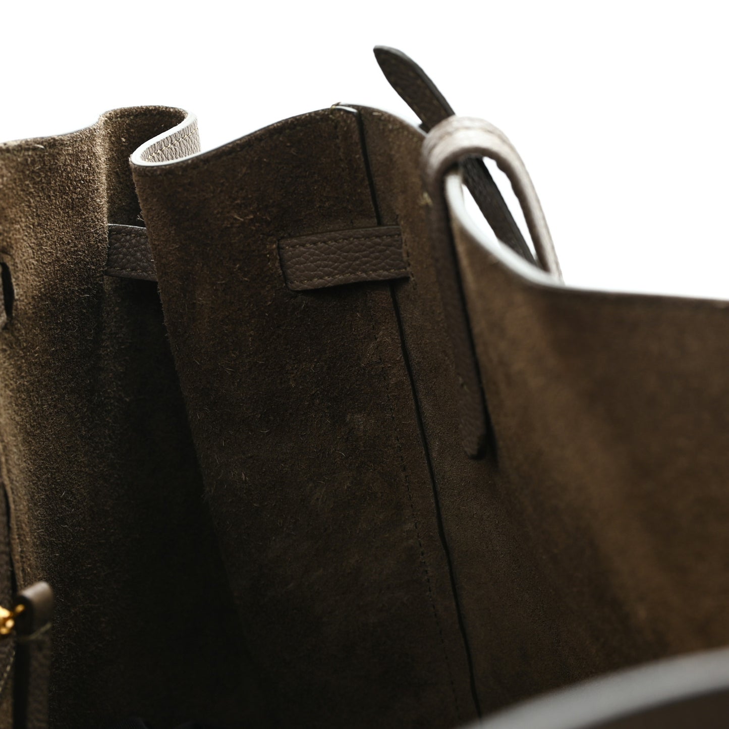 Soft Grained Calfskin Small Belt Cabas Phantom Taupe