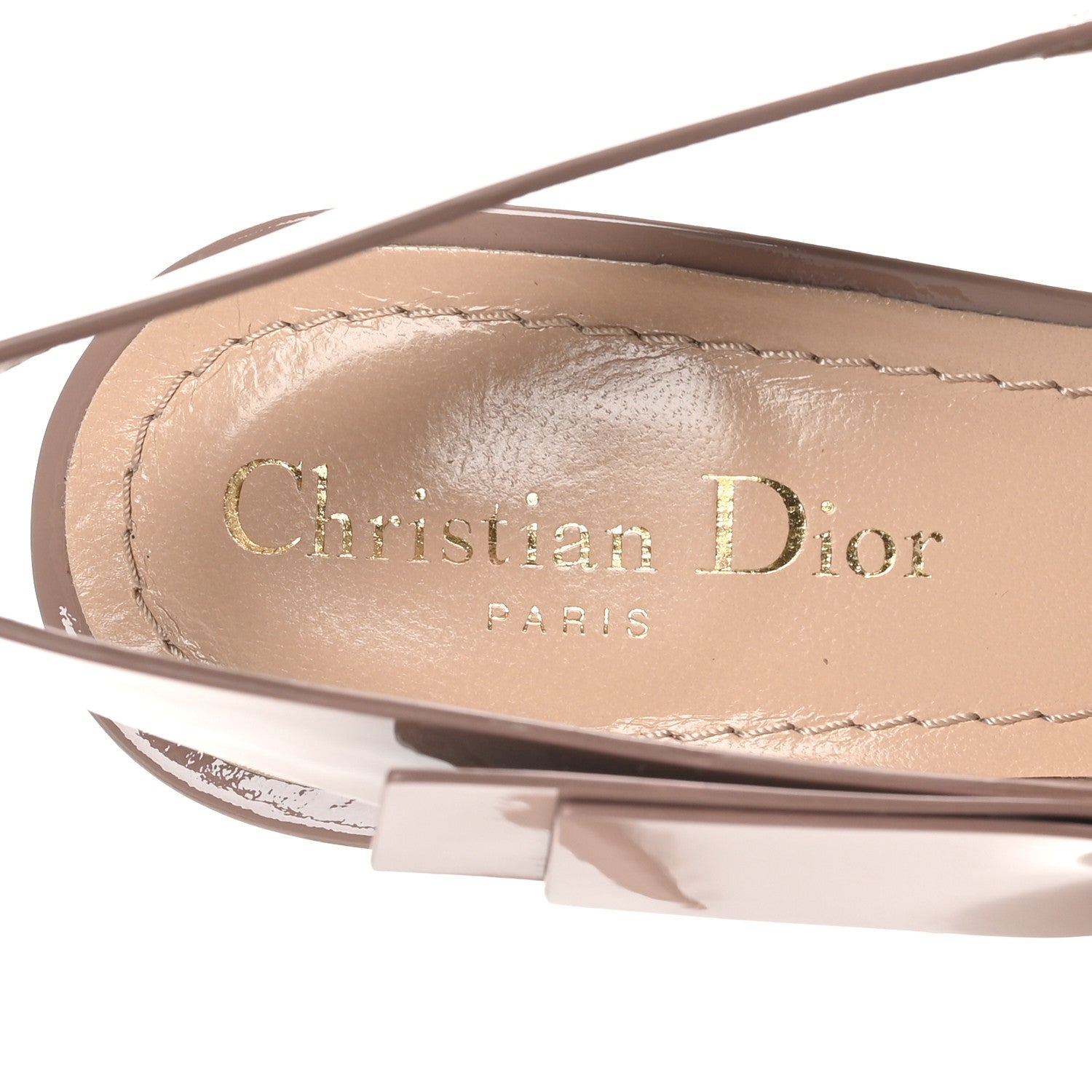 Christian Dior Patent Calfskin Sweet-D Slingback Pumps 40 Powder Pink 9 of 10
