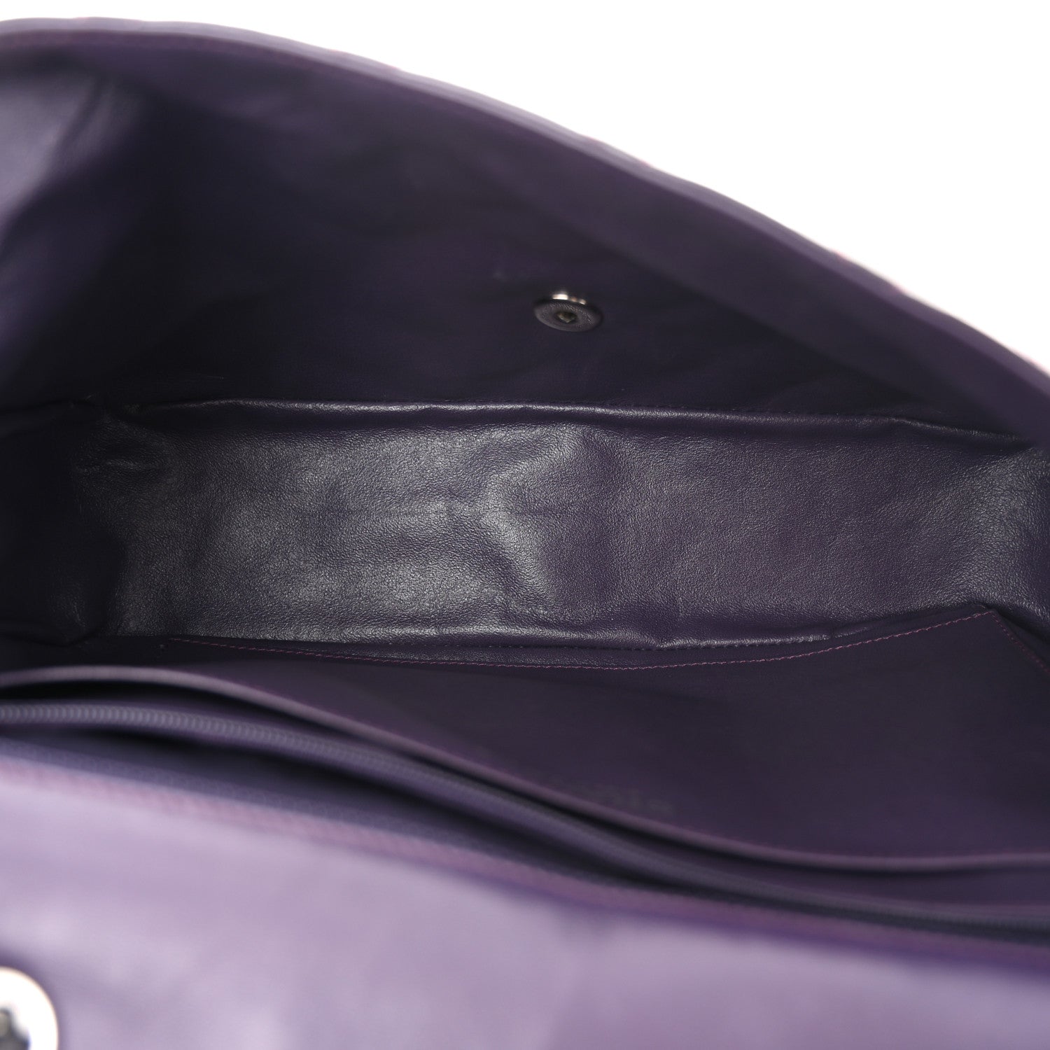 Chanel Patent Quilted Jumbo Single Flap Dark Purple 5 of 12
