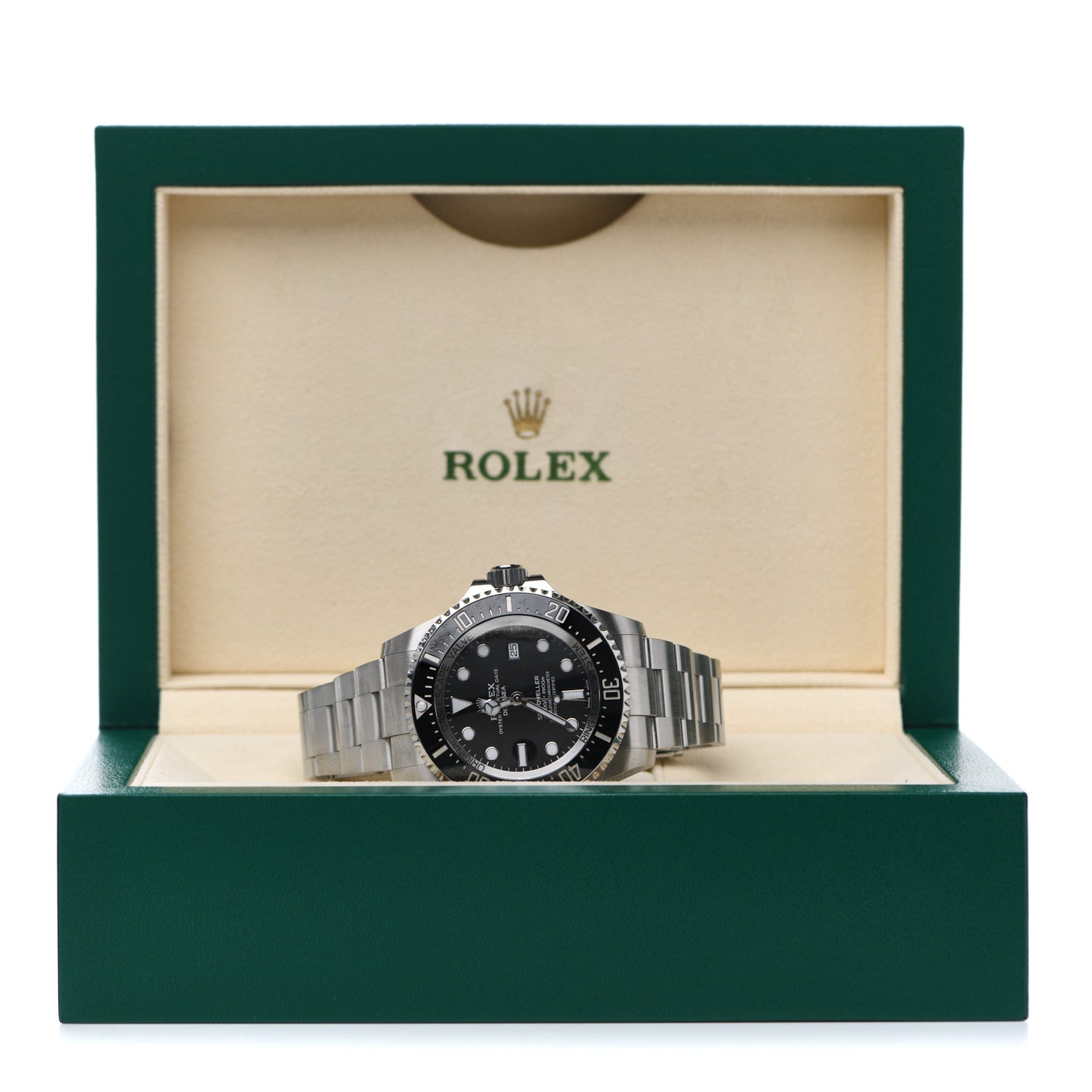 Stainless Steel 44mm Oyster Perpetual Date Sea-Dweller Deepsea Watch Black 126660