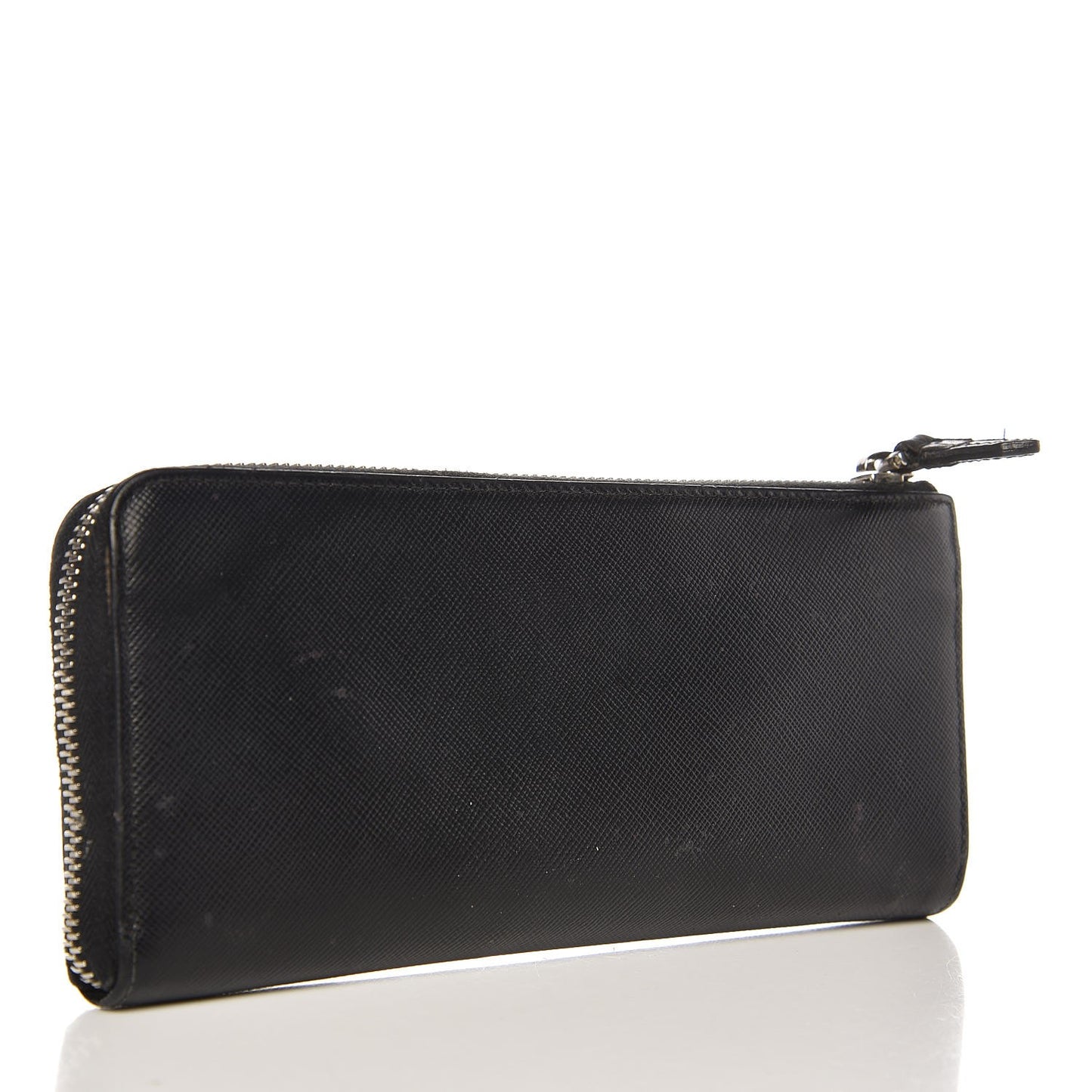 Saffiano Zip Around Wallet Nero Black