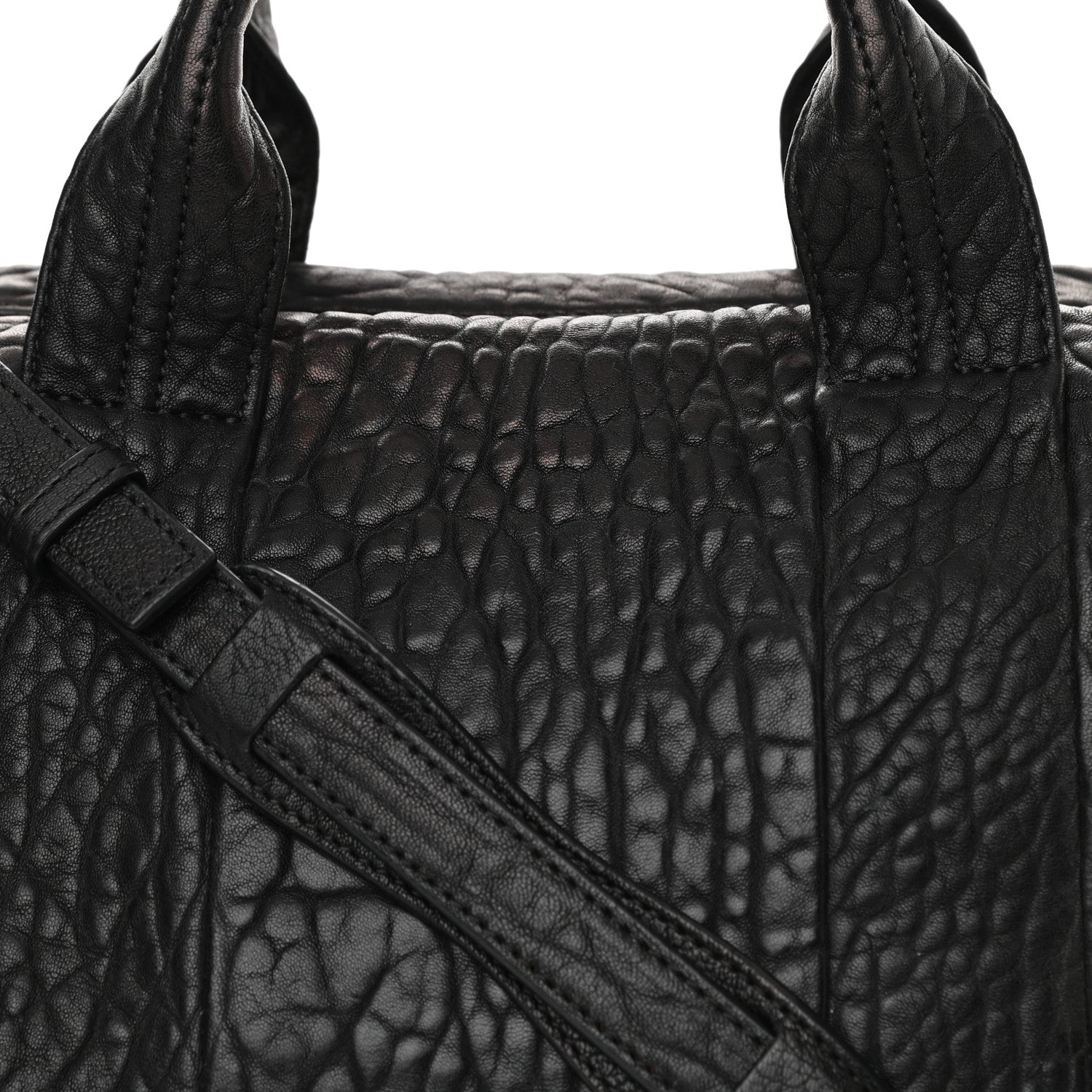Alexander Wang Pebbled Lambskin Rocco Black Rose Gold Hardware 6 of 11