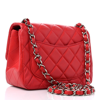 Chanel Lambskin Quilted Mini Square Flap Red 3 of 11