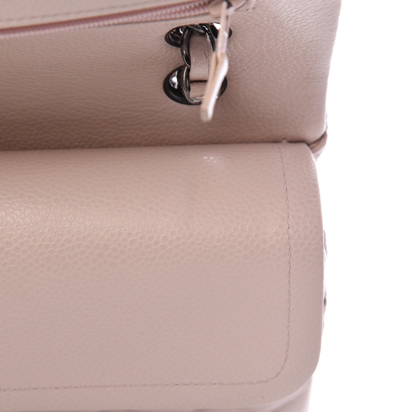 Caviar Quilted Medium Double Flap Pink