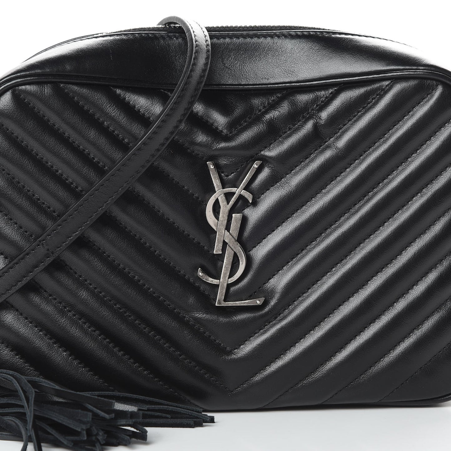 Calfskin Matelasse Monogram Lou Camera Bag Black