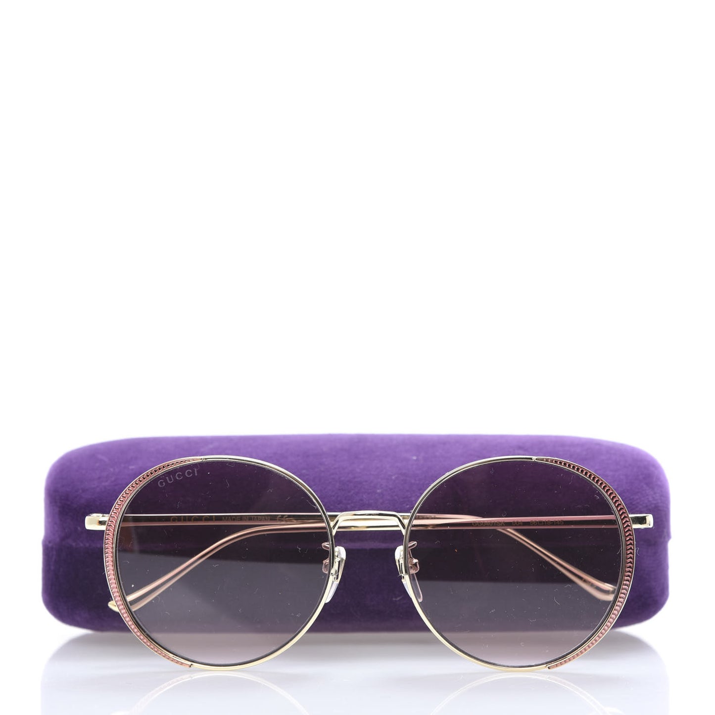 Round Sunglasses GG0401SK Gold Pink