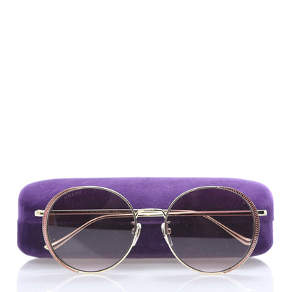Gucci Round Sunglasses GG0401SK Gold Pink 8 of 8