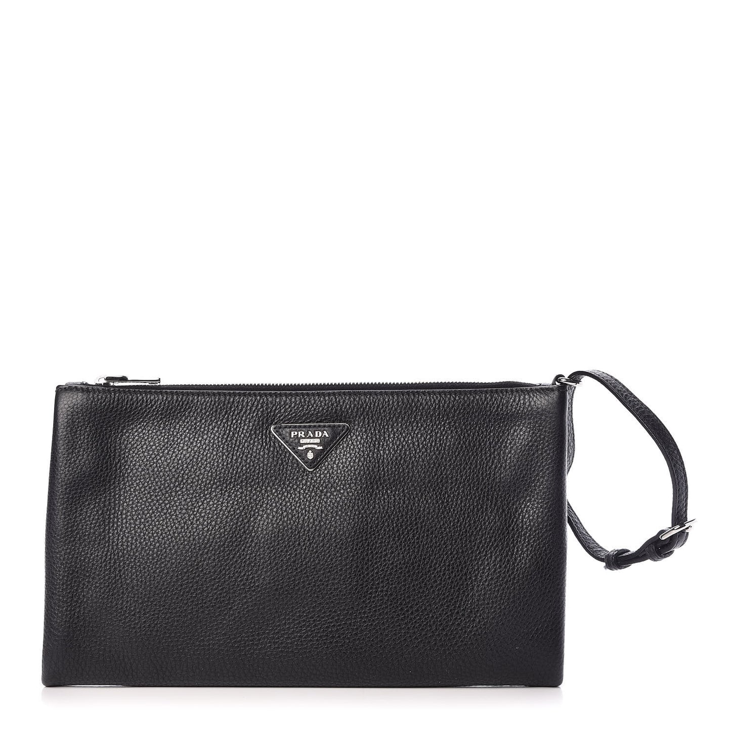 Vitello Daino Clutch Black