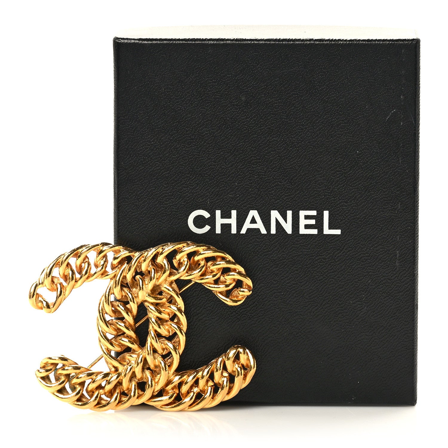 Chanel Metal Chain CC Brooch Gold 5 of 5