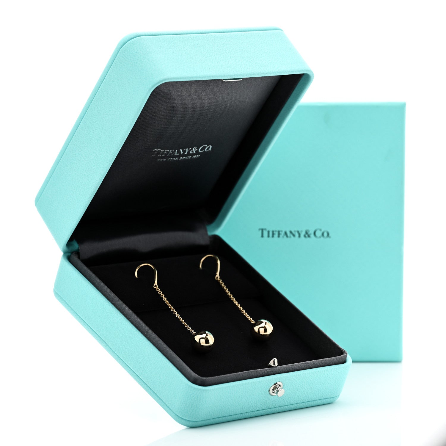 Tiffany 18K Yellow Gold 10mm HardWear Ball Hook Drop Earrings 5 of 5