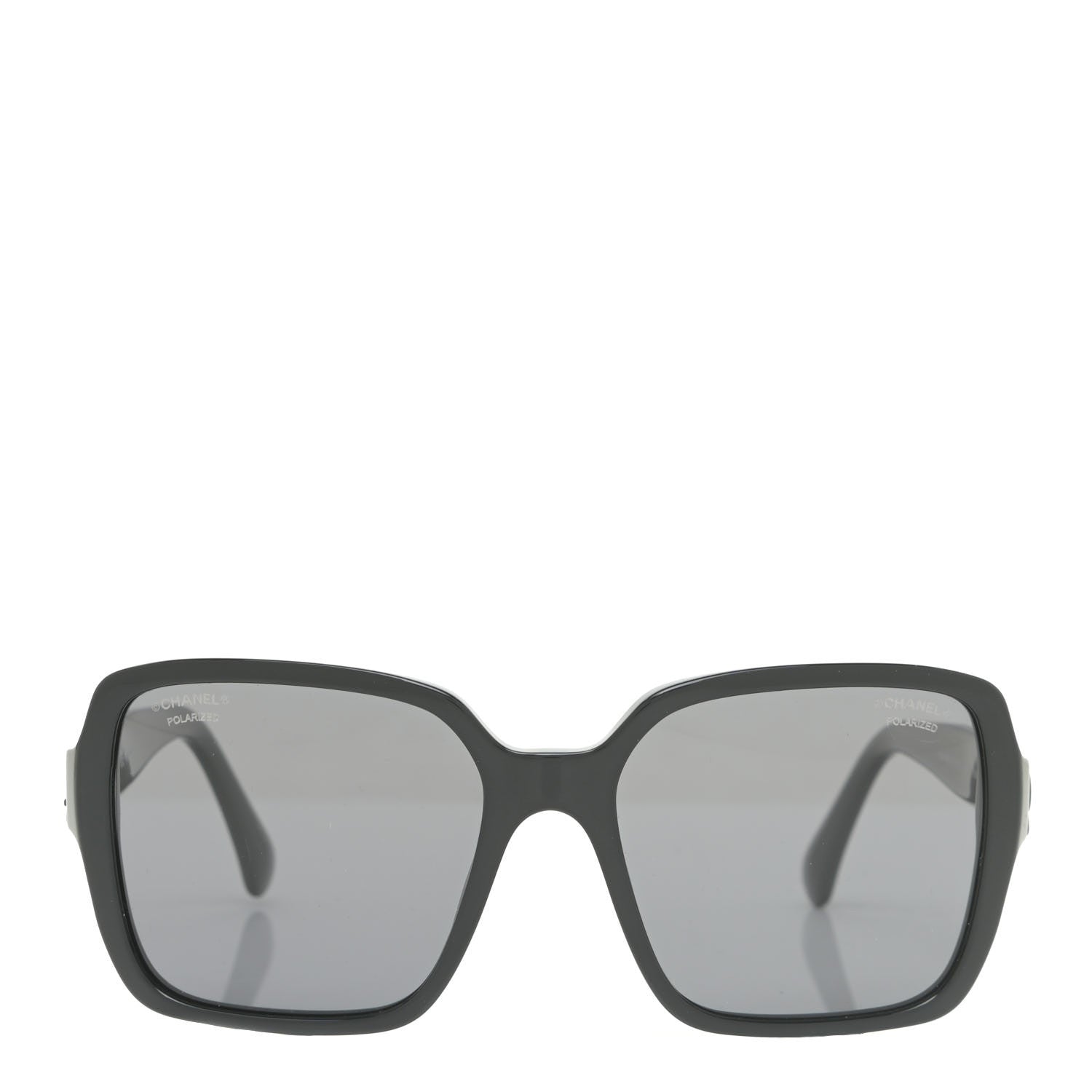 Chanel Acetate Polarized Square Sunglasses 5408 Black 3 of 8