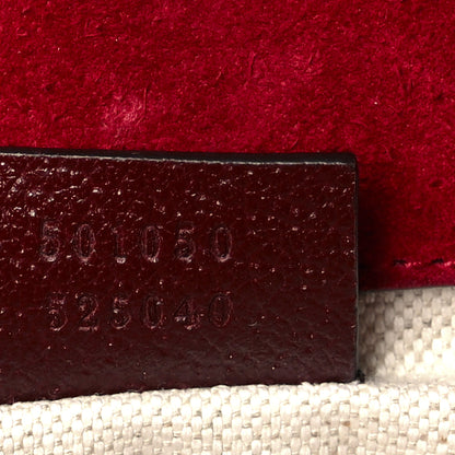 Gucci Suede Web Small Neo Vintage Double Flap Messenger Bag Romantic Cherry Chardonnay 7 of 9