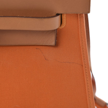 Hermes Vache Hunter Toile Herbag Zip 39 PM Orange 18 of 19