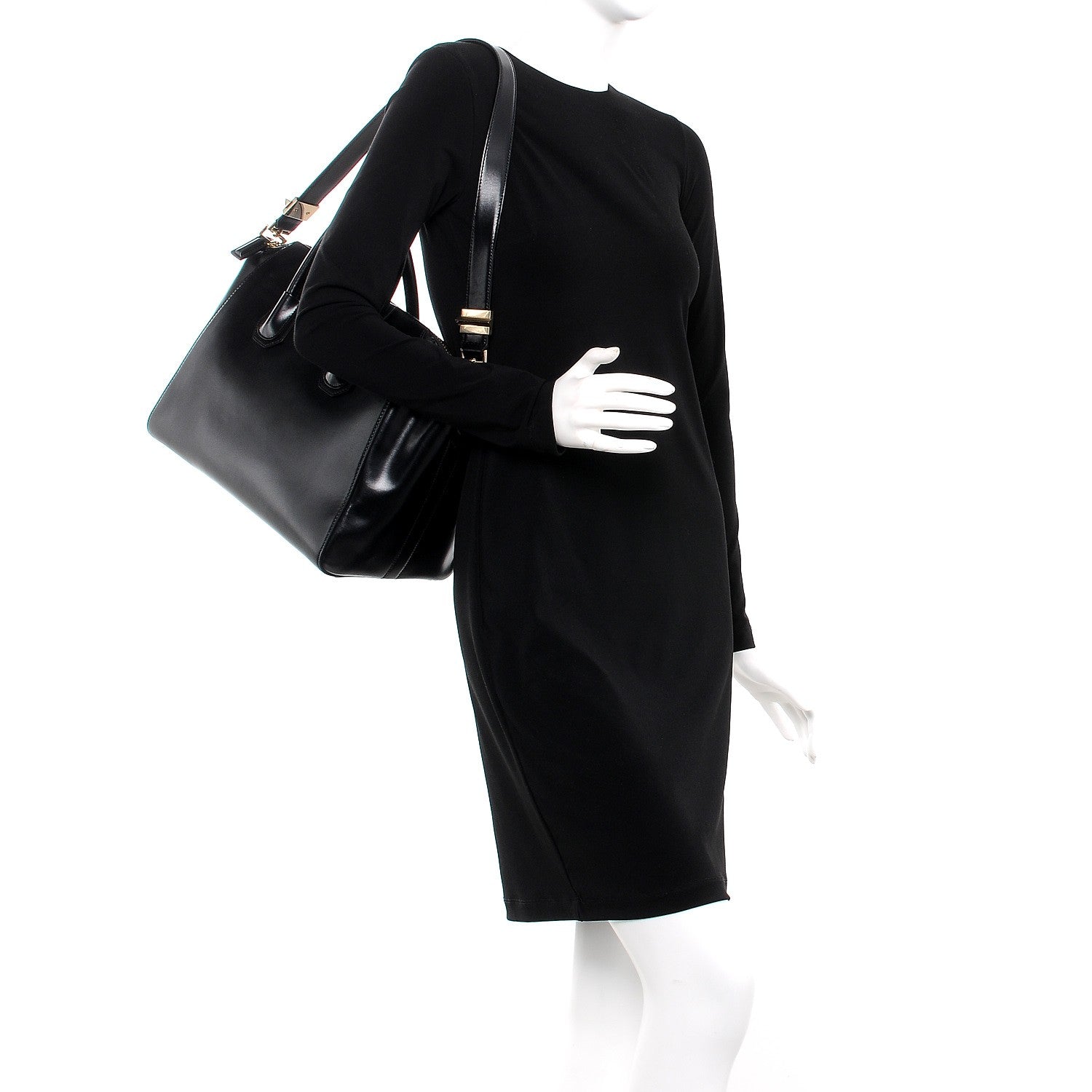 Givenchy Shiny Lord Calfskin Medium Antigona Black 2 of 10