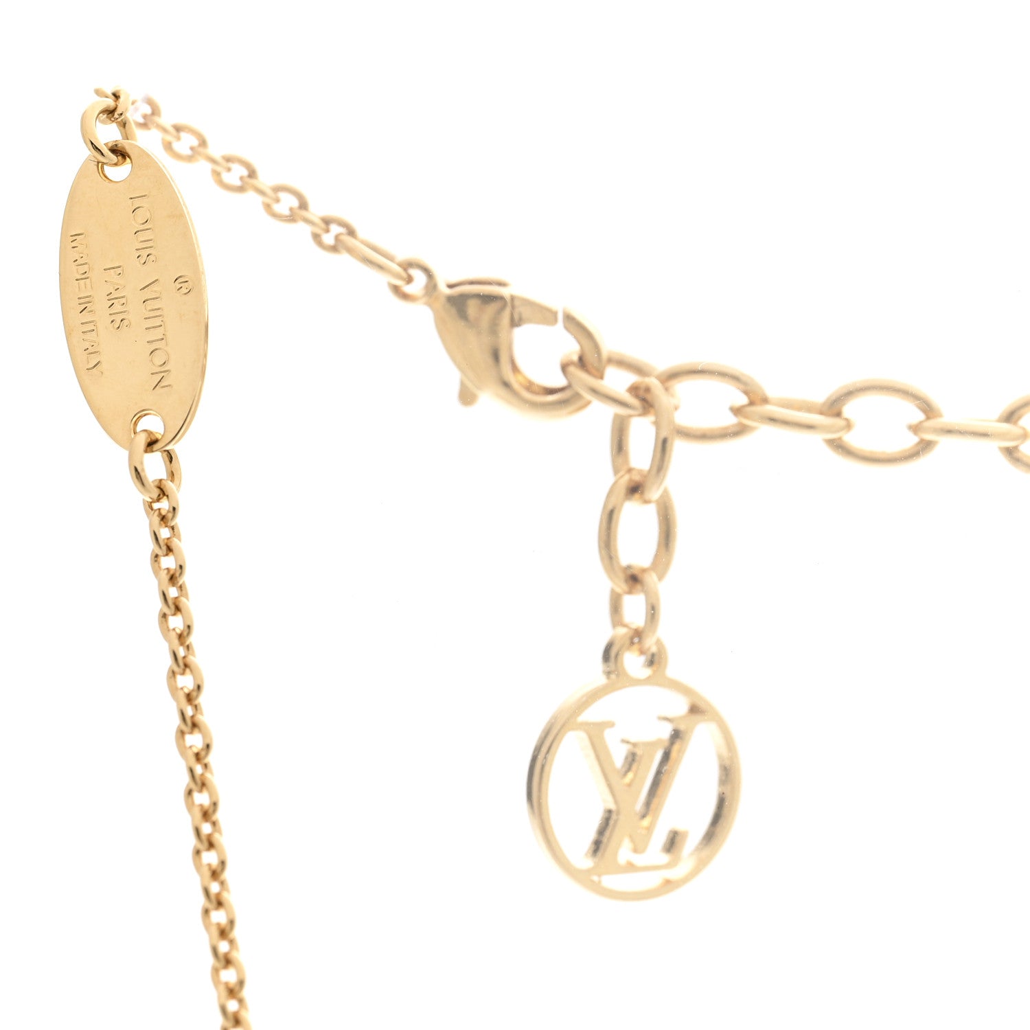 Louis Vuitton Enamel LV Iconic Necklace Gold Pink 5 of 7