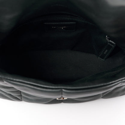 Saint Laurent Lambskin Quilted Monogram Monochrome Small Loulou Puffer Chain Satchel Black 5 of 11