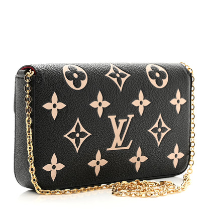 Louis Vuitton Empreinte Monogram Giant Felicie Pochette Black Beige 4 of 9