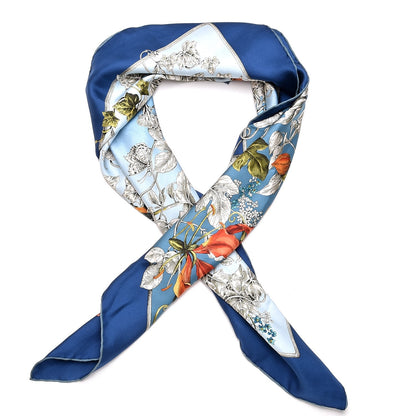 Gucci Silk Twill Wondergardenia Square Scarf Bluette 1 of 5