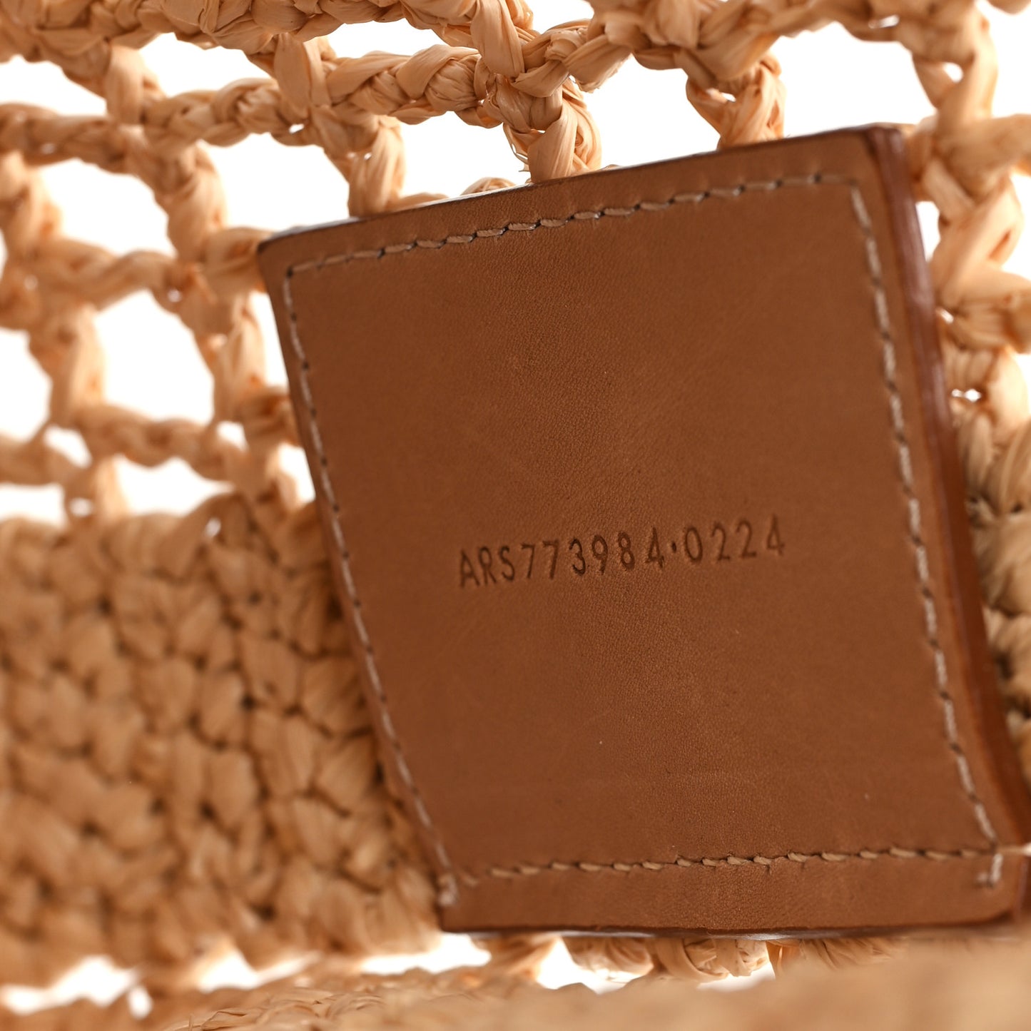 Raffia Calfskin Oxalis Shoulder Bag Naturale