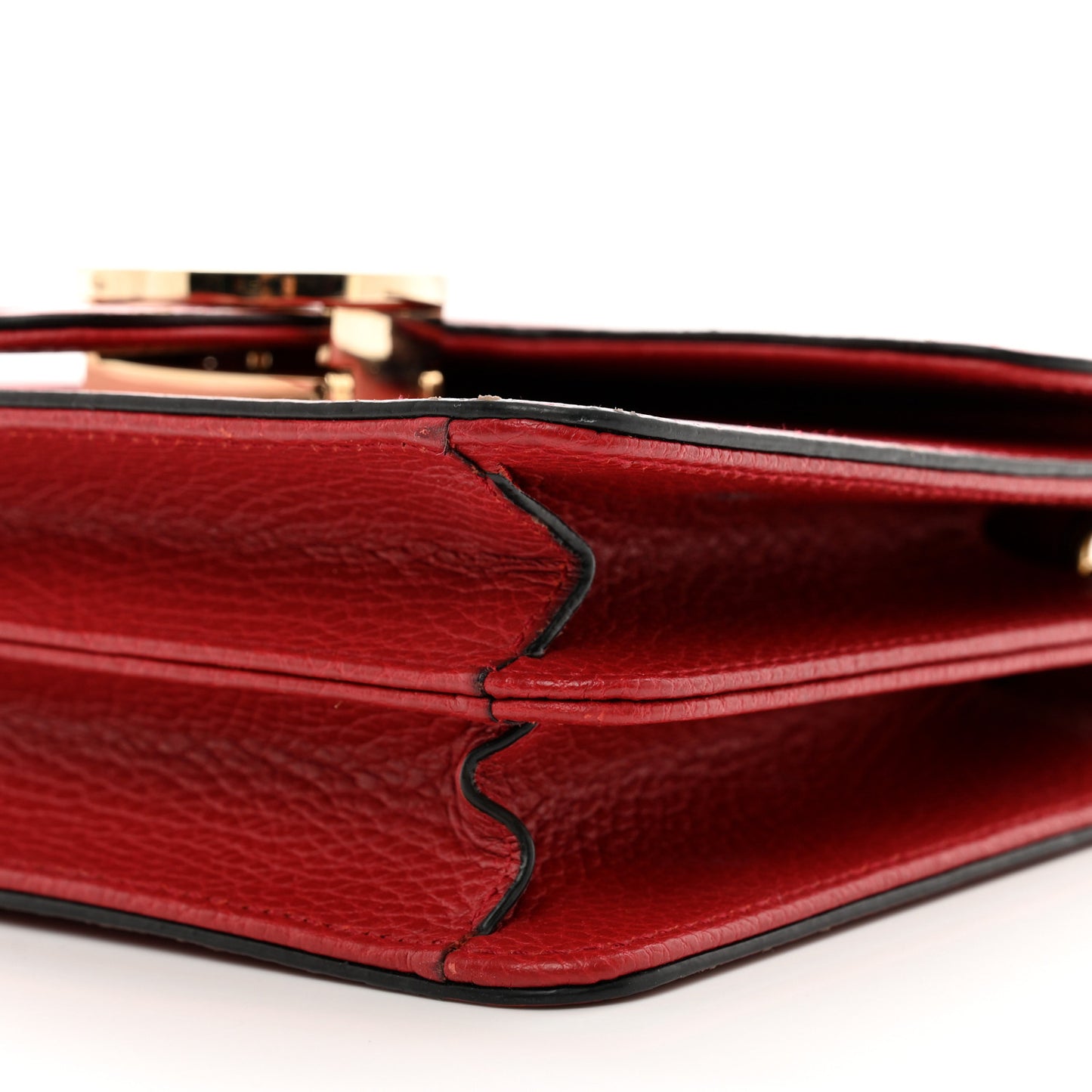 Dollar Calfskin Small Interlocking G Shoulder Bag Red