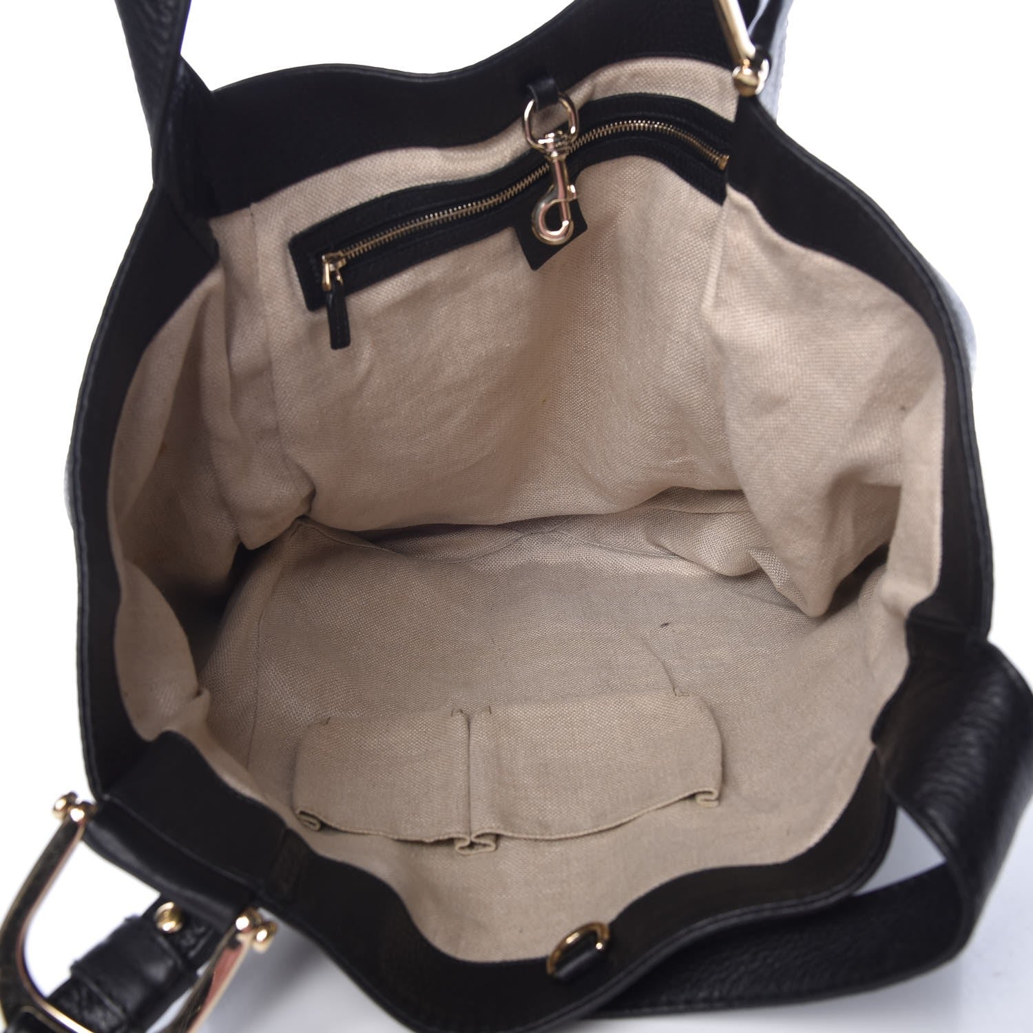 Gucci Pebbled Calfskin Greenwich Tote Black 5 of 9