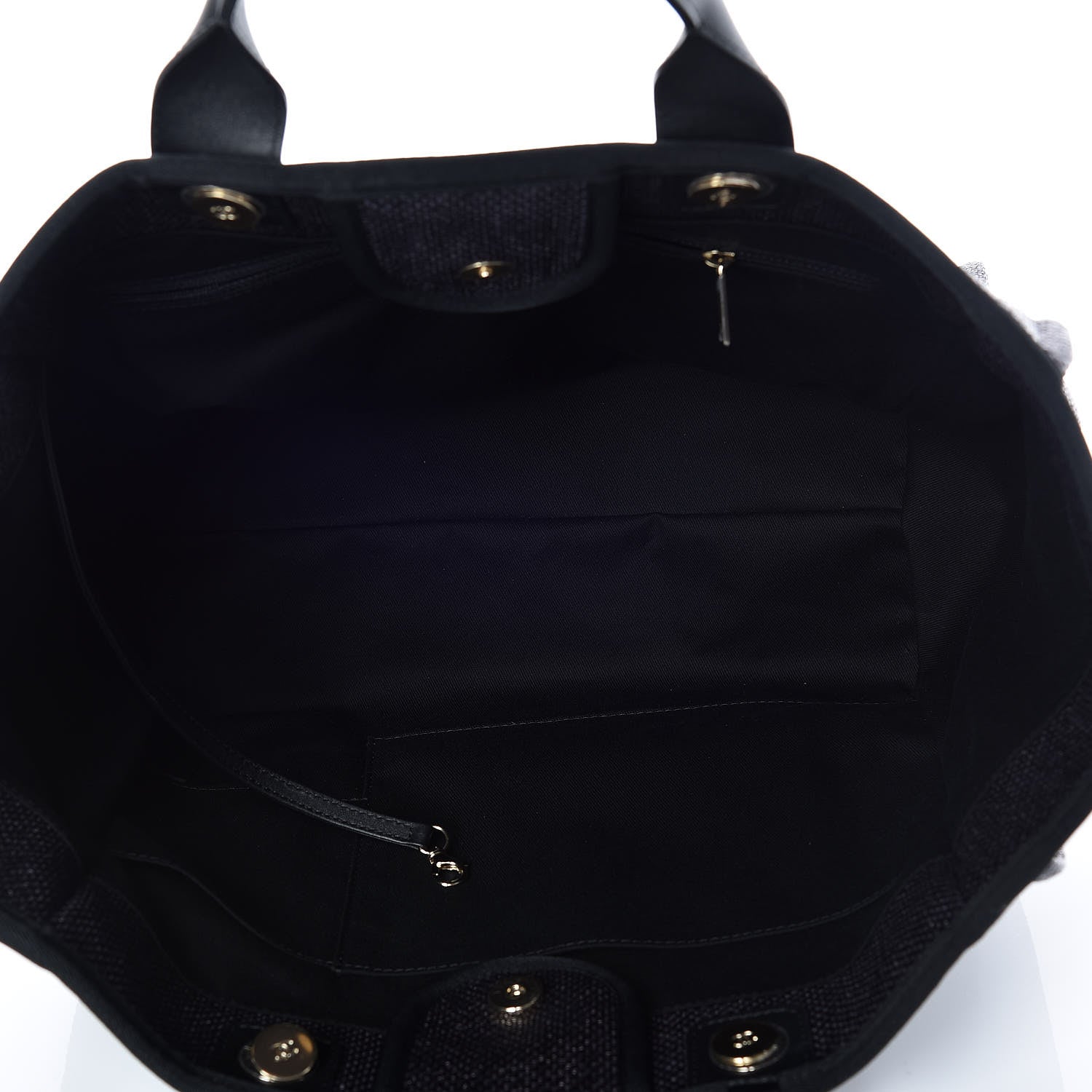Chanel Woven Straw Raffia Large Deauville Tote Black 8 of 11