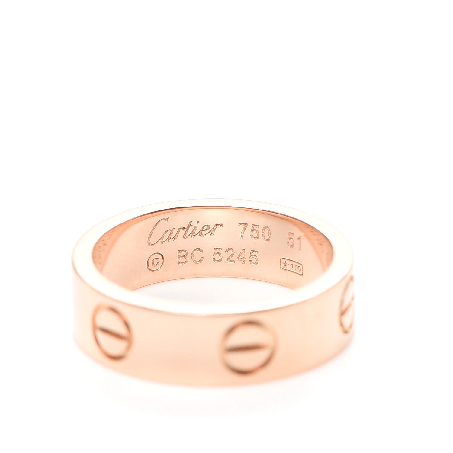 Cartier 18K Pink Gold 5.5mm LOVE Ring 51 5.75 4 of 4