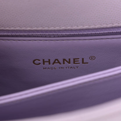 Chanel Caviar Quilted Mini Coco Handle Flap Light Purple 6 of 12